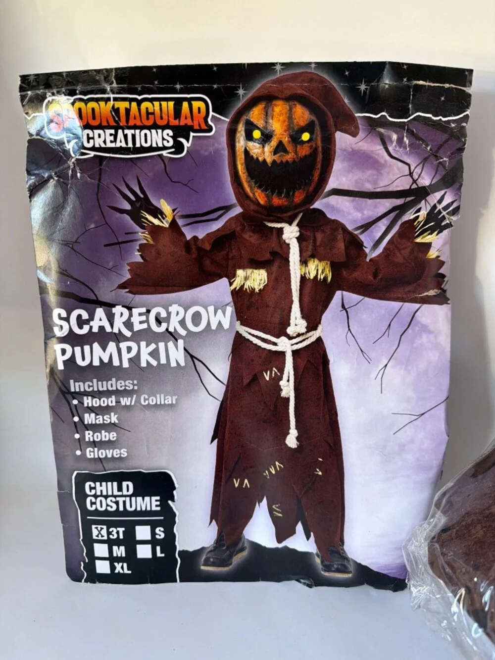 Spooktacular Scarecrow Pumpkin Head Costume Child Size 3T
